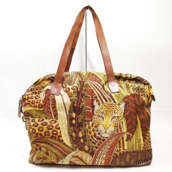 Ferragamo Boston Bag Brown Nylon 2276044 - Picture 1 of 9